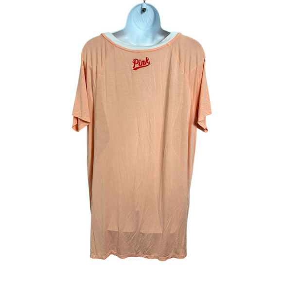 Victoria's Secret PINK Super Soft Sleep Shirt Sz Small Coffee Pajamas Oversized - Picture 7 of 8